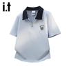Izzue It Women's Polo Collar Embroidered Short Sleeve T-Shirt