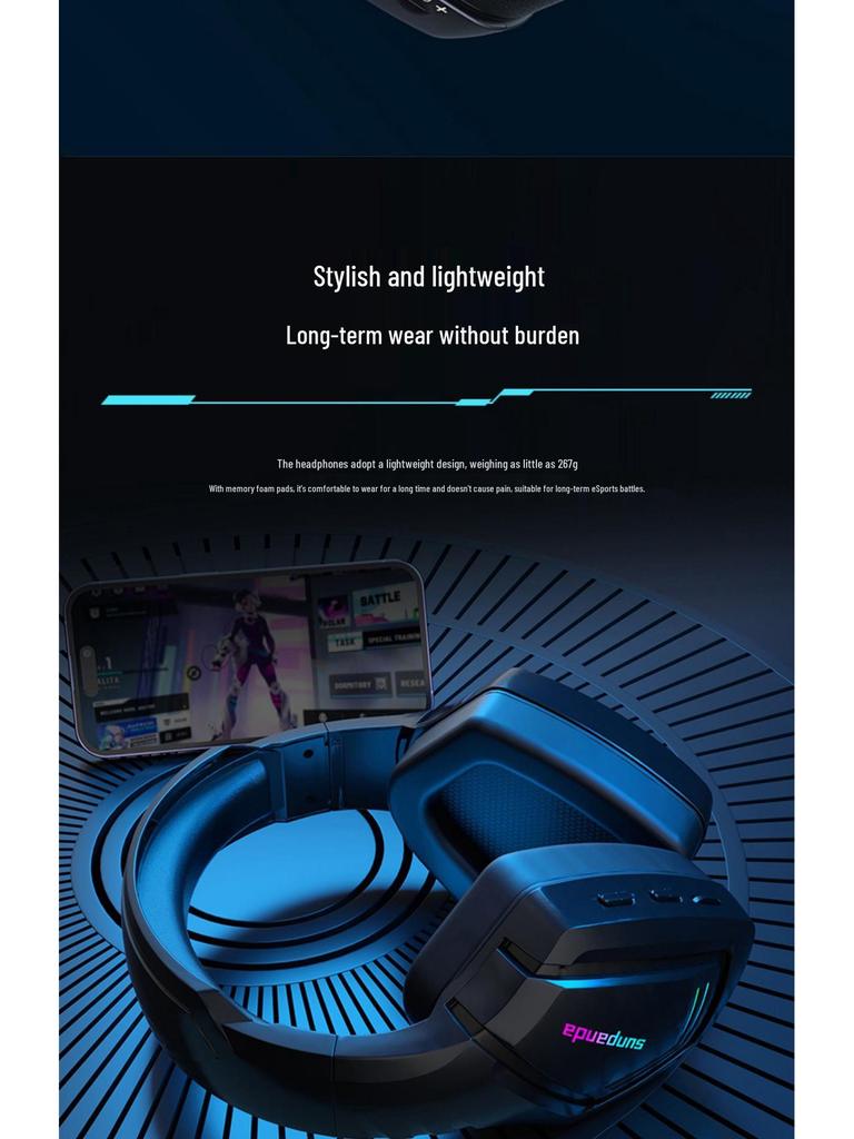 USB Gaming Headset with Noise Cancelling and Cool Lighting Effects for PC/Laptop