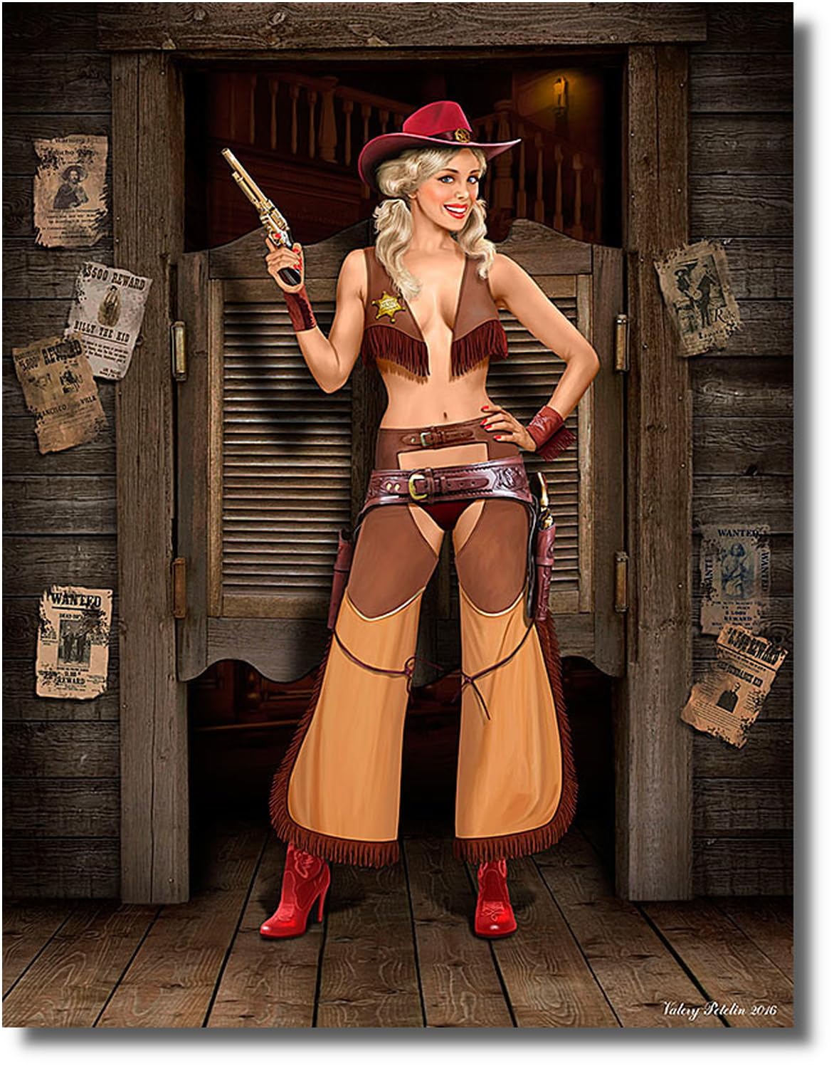 

Master Box 1/24 Pinup Series Marshall Jessie Western Cowgirl Style Plastic Model MB24018