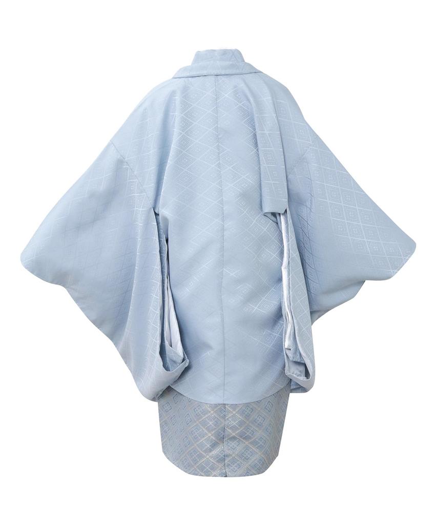 Shichigosan kimono haori and full set dull [KYOETSU] [Kyoetsu] 5-year-old boy's set, hakama, 753, ((02) blue, 5-year-old size)