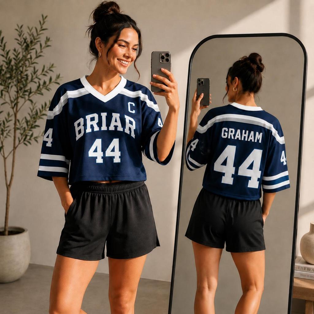 Unisex Fashion Sports Jersey Top Lightweight Breathable Athletic Shirt with Number Print for Casual and Sportswear