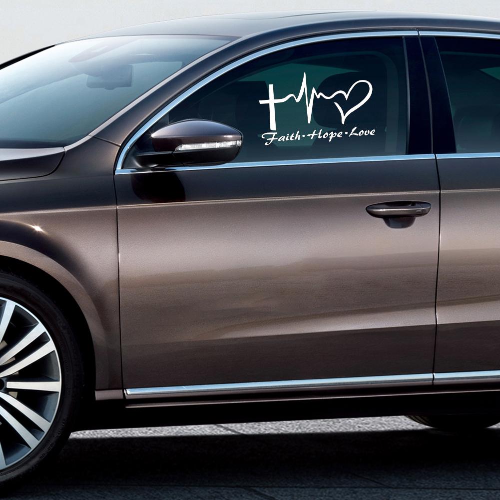 Buy 14.6CM X 9CM Jesus HOPE LOVE FAITH Prayer Creative Vinyl Car ...