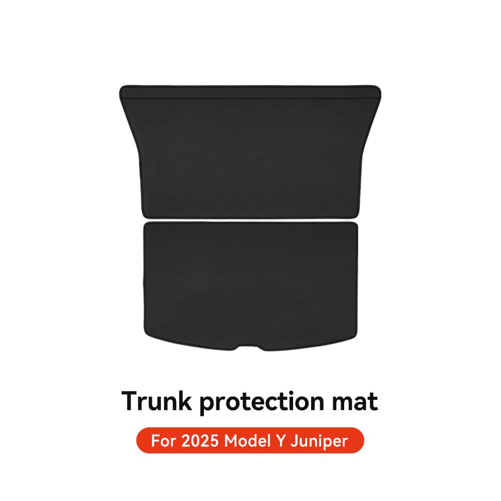 YZ For Tesla Model Y Juniper 2025 New Leather Trunk Mats Fully Surrounded Waterproof Non-Slip Liner Custom Floor Mat Accessories