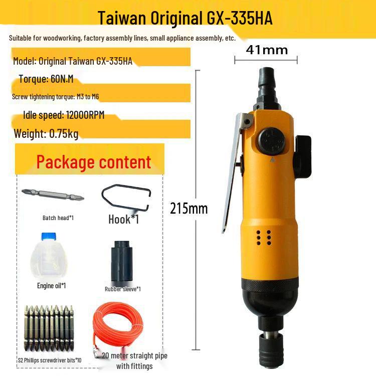 Industrial Pneumatic Screwdriver Air Tool for Woodworking & Decoration