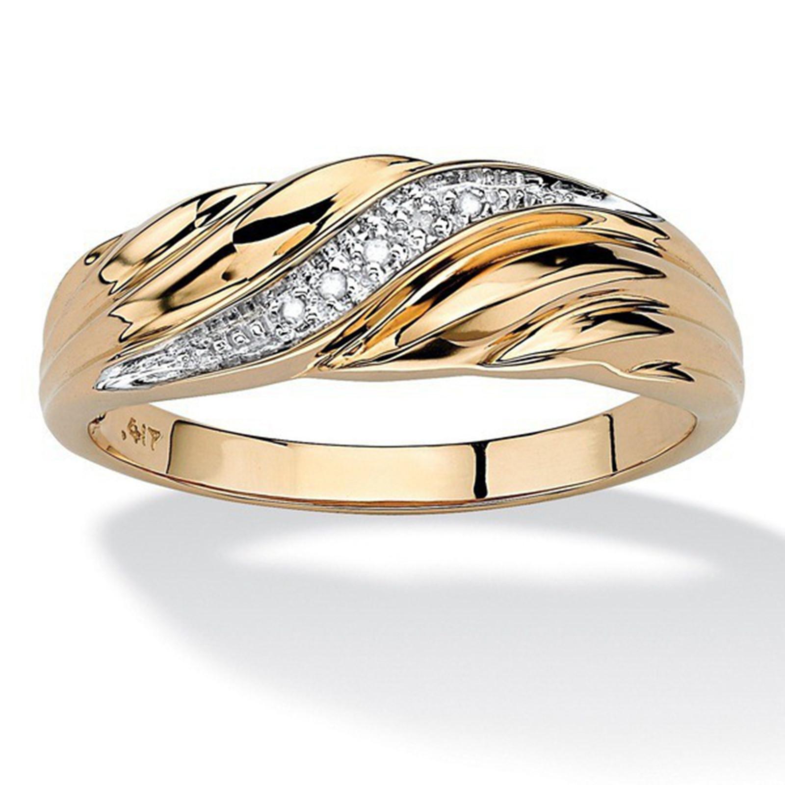 

Twisted Diamond Studded Couple Ring 10 золотой