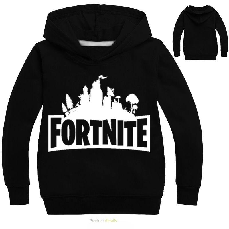 Kids Sleeve Long Hoodie Coat Boys Girls Game Fortnite Printed Sweater Hooded