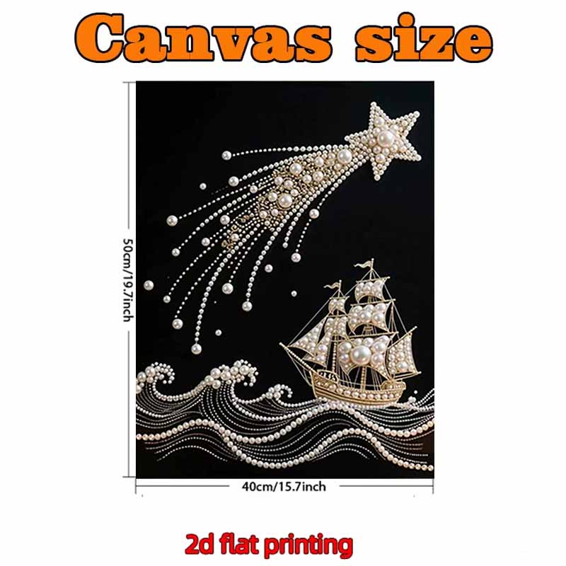 Pearl Meteor DIY Diamond Art Kits 15.7x19.6inch Gem Art Diamond Painting Kits Without Frame for Adults Gift Idea Home Wall Decor