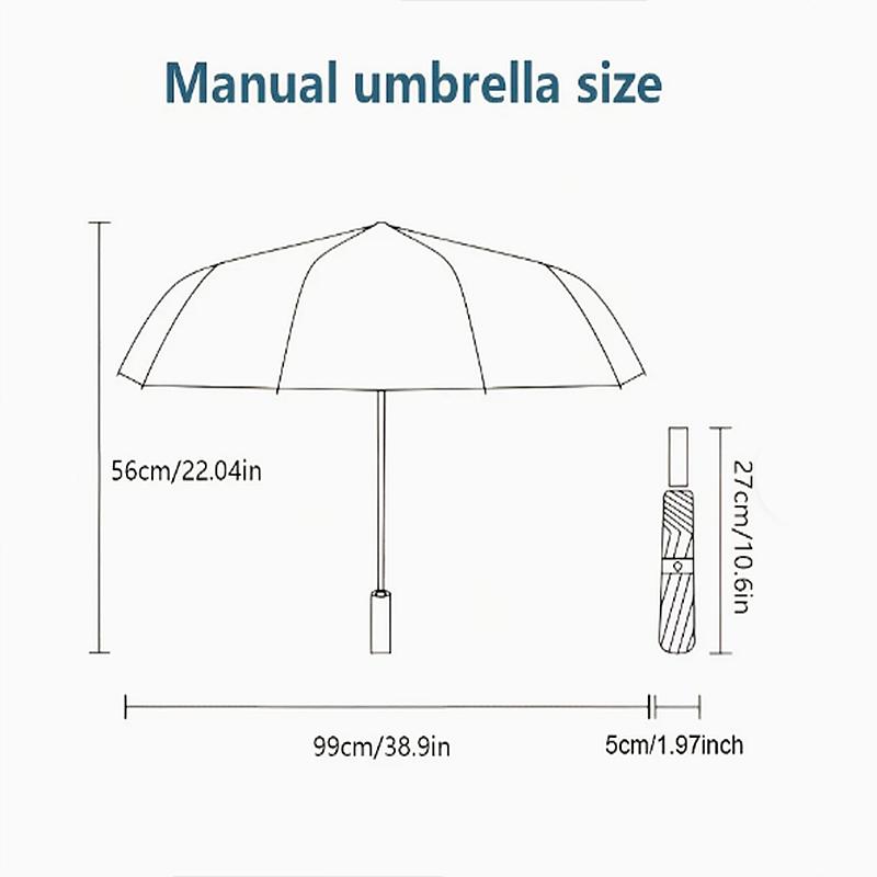1 PC Automatic Folding Umbrella - Sharp Sword Pattern, Portable & Foldable Design with 8 Ribs, Christmas Birthday Gifts