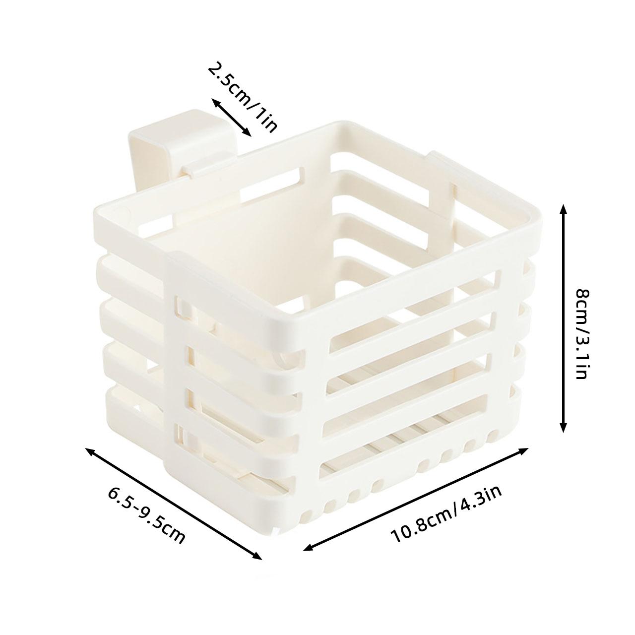 Refrigerator Side Door Hanging Storage Box Fridge Storage Case Kitchen Telescopic Sink Drain Small Hanging Basket белый