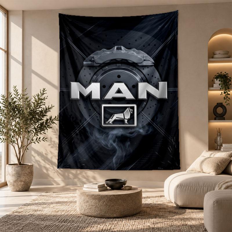 Decorative Tapestry,man truck Printed Wall Art, Lightweight Wall Hanging For Bedroom Background