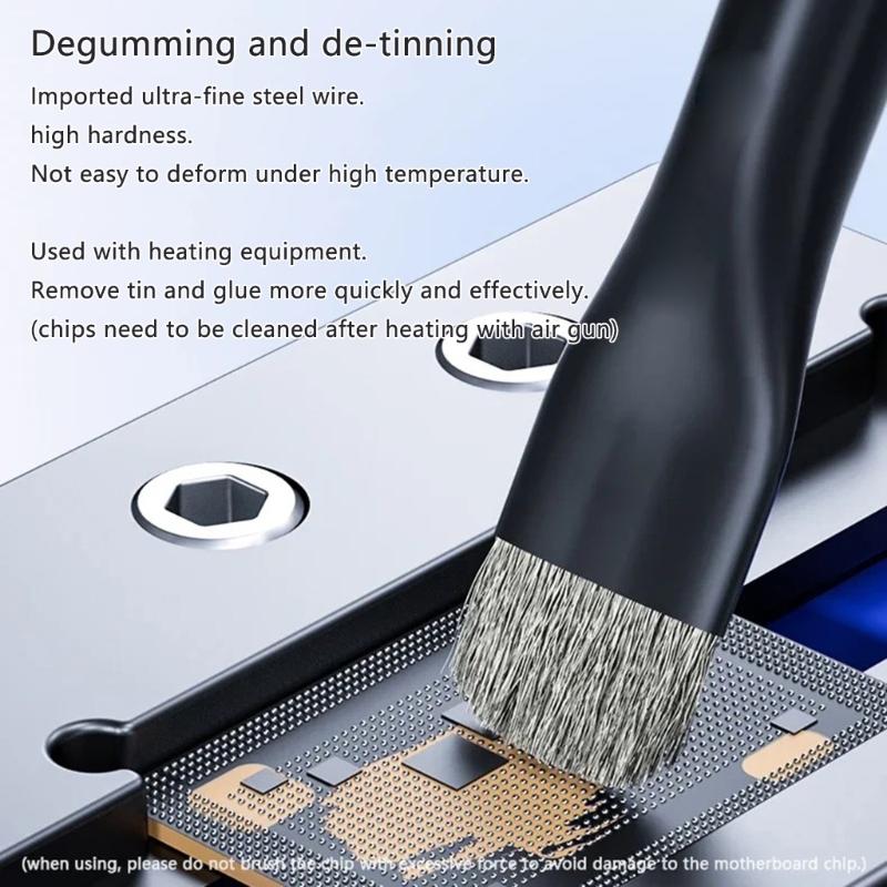 Zinnlot Reinigungsbürste Für Telefon Motherboard Pad Reparatur Metallborsten Und Ergonomisches Griffdesign