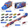 Children's Car Toys As Gifts Suitable For Boys Aged 3-12 Featuring With 12 Cars Toys, Foldable And Transformable Into A Dinosaur