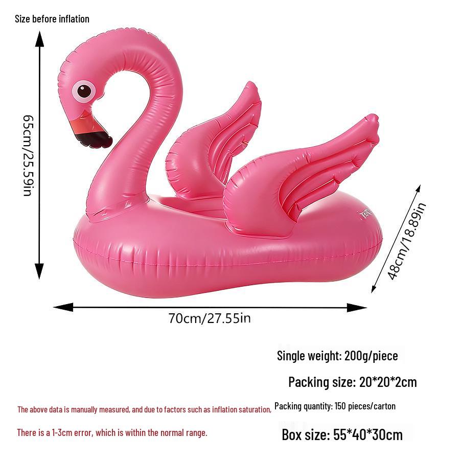 Thickened Adult Flamingo Inflatable Swim Ring & Water Toy