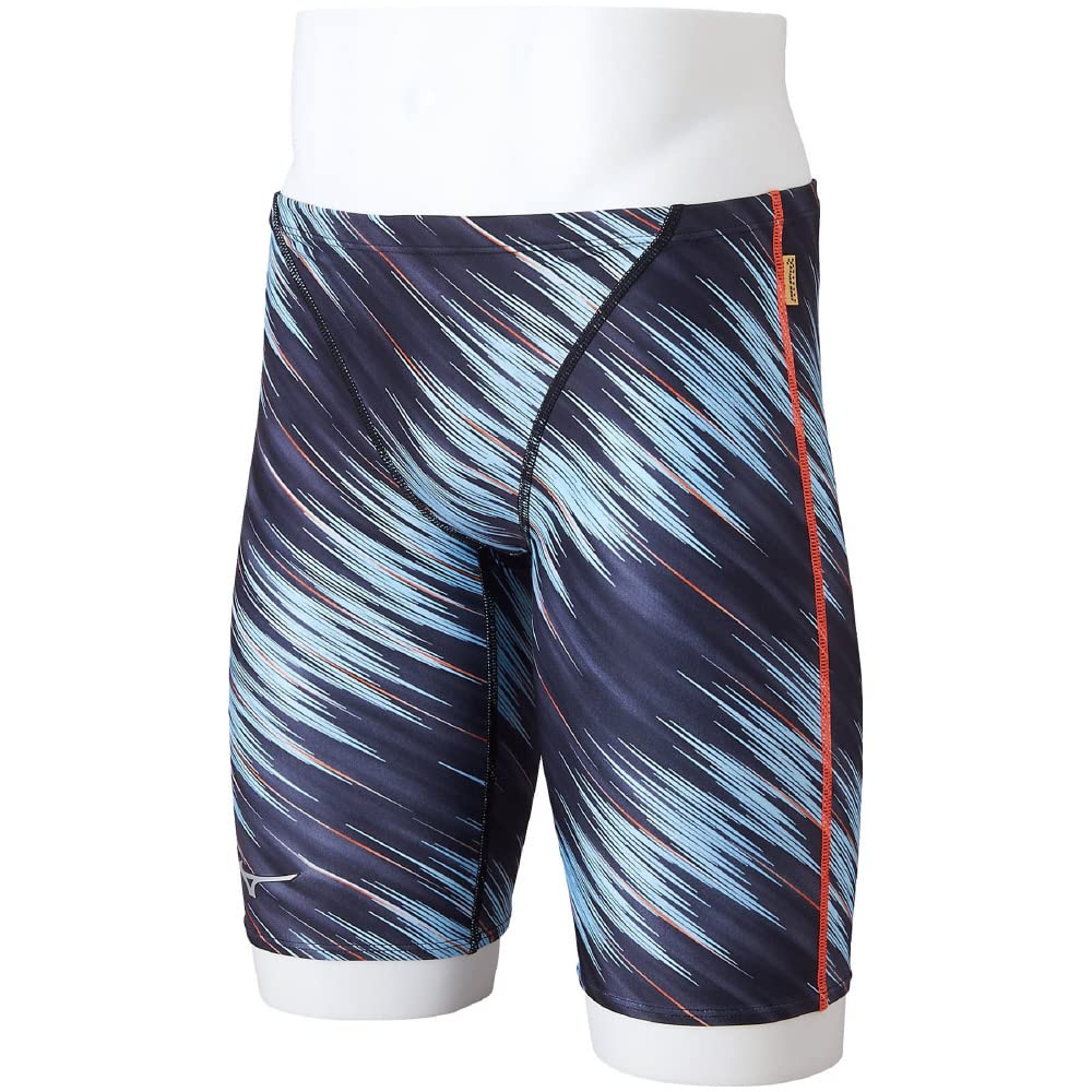 Mizuno Exersuit Half Spats für Wettkampf und Training Größe 92 x Größe S Herren Schwimmen, N2MBA073, (Schwarz Türkis),