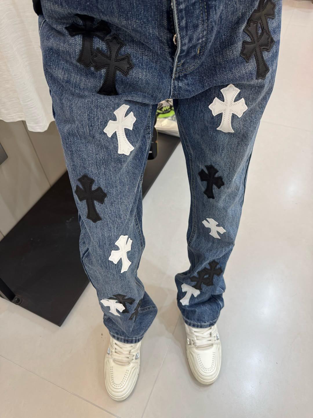 

Джинсы JYL для мужчин, расклешенные, с вышивкой в виде мультяшных персонажей, зимние, американского винтажного стиля, свободные, широкие, из денима XL бездна