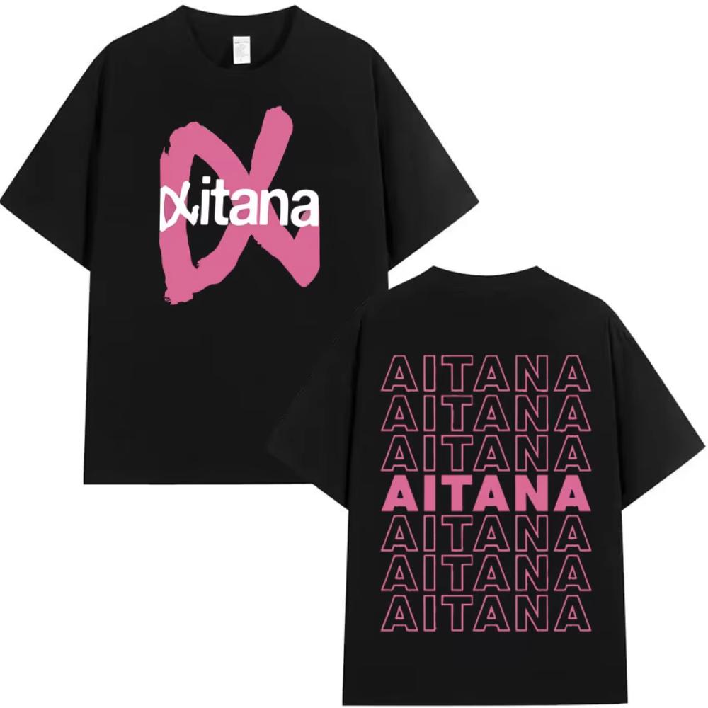 Summer Hot Sale Trendy Singer Aitana Ocana Tour Hippie T Shirt Cotton Tshirt Mens Y2K Casual Short Sleeves Tops Streetwear