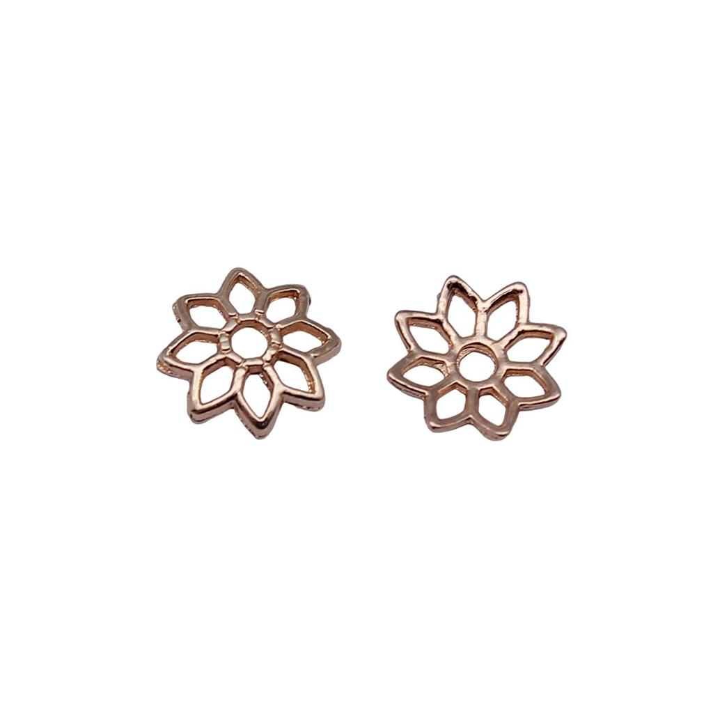Multi Color Swirl Flower Bead Caps Spacer Beads For Jewelry Making Components