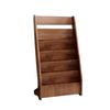 Walnut Wood 5-Tier Magazine Display Rack