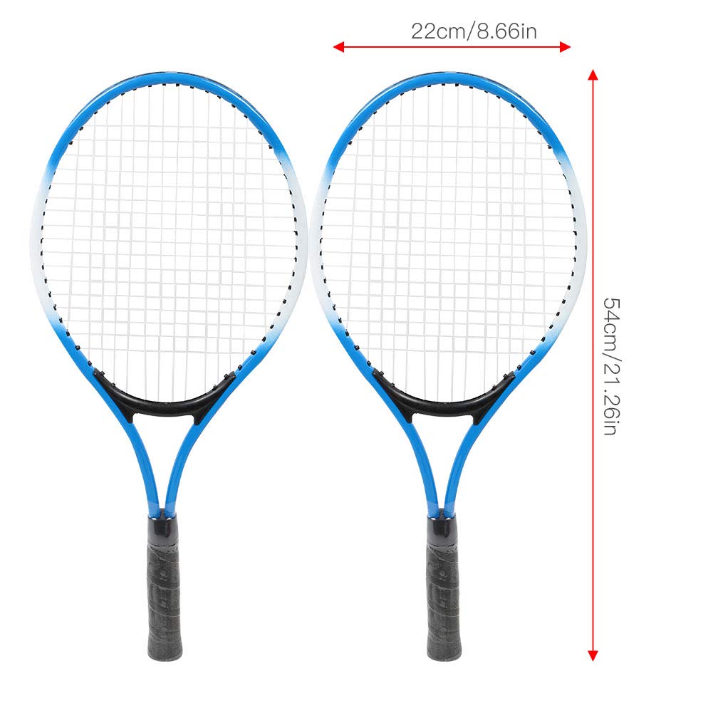 Practice Racket, Kids' Tennis Racket, Game Racket, Resistance Reduction, 1 Pair (blue)