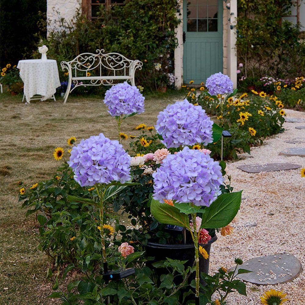 Warm Light Solar Simulation  Flower Lights Waterproof Landscape Lawn Lamp  Outdoor Courtyard