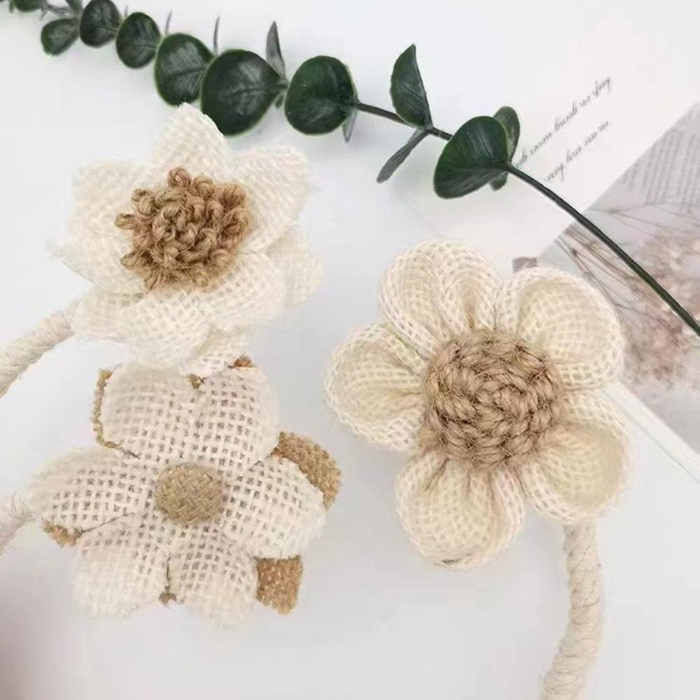 יחידה אחת רצועות וילון חבל פרח-קנבוס טוויסט ענף מודרני אבזמי וילון חלון פשוטים ללא ניקוב אבזם וילון קישוט לבית