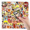 Naruto Anime Cartoon Kawaii  Sticker Phone Case Laptop Ledger Suitcase DIY Decorative Waterproof Stickers Kid Toy Gift 50PCS