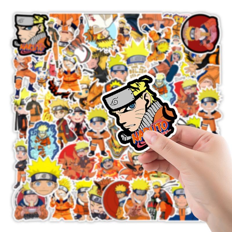 Naruto Anime Cartoon Kawaii  Sticker Phone Case Laptop Ledger Suitcase DIY Decorative Waterproof Stickers Kid Toy Gift 50PCS
