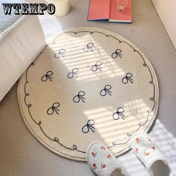 Round Carpet Cartoon Cute Carpet Living Room Sofa Round Floor Mat Clothing and Hat Room Dressing Table Mat