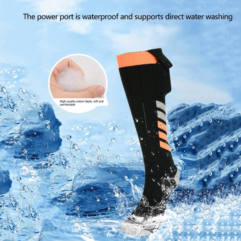 Beheizte Socken mit 5000mAh Akku APP-Steuerung Wiederaufladbar Einstellbare Temperatur Baumwollsocken für Outdoor-Aktivitäten