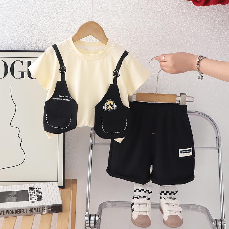 

Летние тонкие шорты карго для мальчиков - Повседневные и модные шорты средней длины для детей 100 cm чёрный