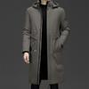 Winter Warm Long Down Coat for Men, Plus Size Knee-Length Outerwear for Middle-Aged and Older