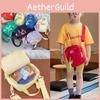 Color Simple Solid Letter Printed Children Single Shoulder Bag Pendant With