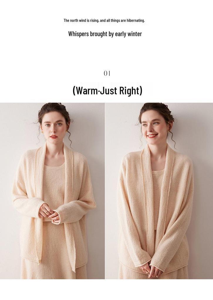 Women's Autumn/Winter Cashmere V-Neck Cardigan: Soft, Cozy, and Stylish Outerwear