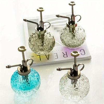 1PC Vintage Mini Spray Bottle Retro Translucent Glass Anti-slip Bottom Watering Can Sprinkler Bottle for Gardening