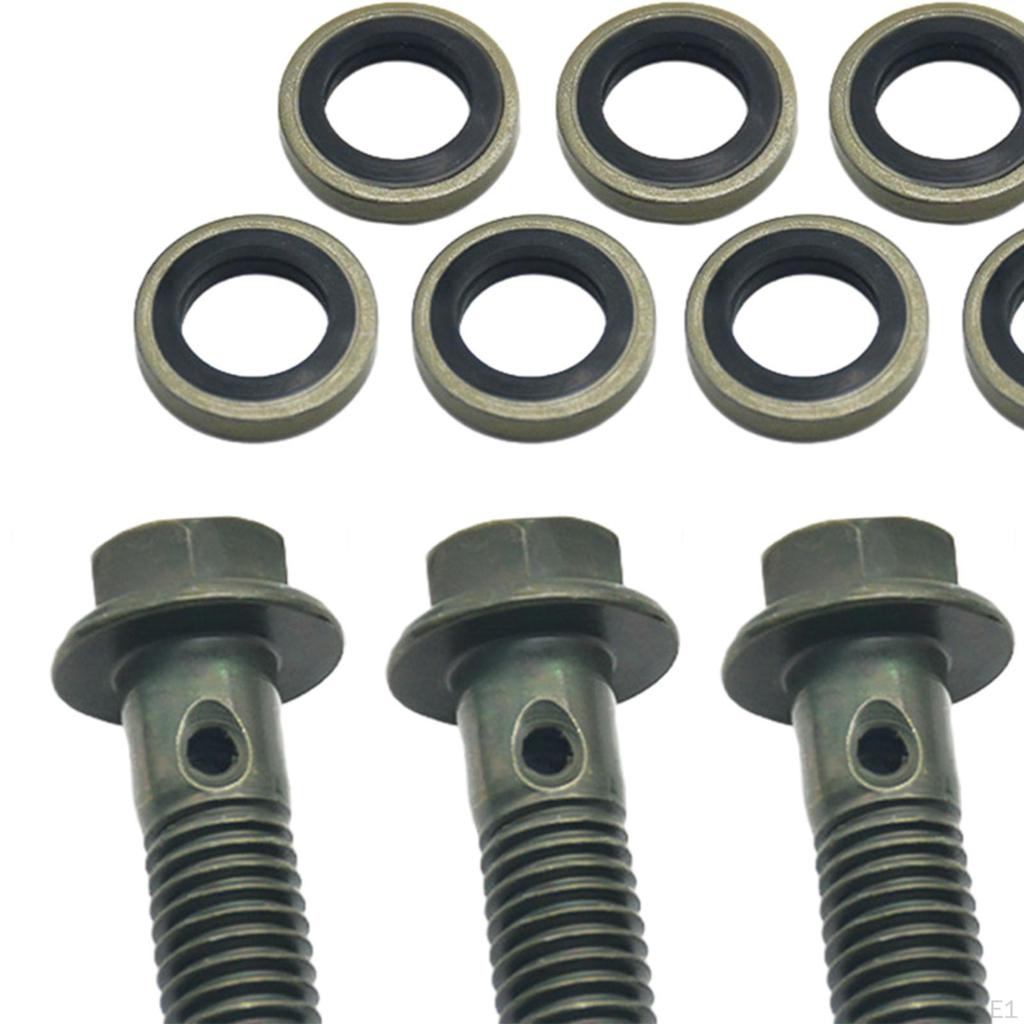 Șurub banjo Adaptor linie de combustibil Rezistent la uzură Accesorii anti-scurgere Șuruburi pentru furtun de ulei Tuburi