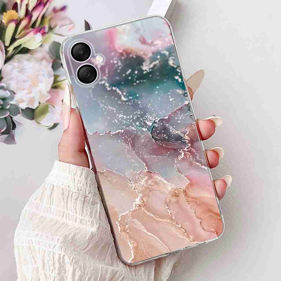 For Samsung A06 4G Case SM-A065F Colorful Flowers Soft Silicone Back Cover Phone Cases For Samsung Galaxy A06 A05 Bumper