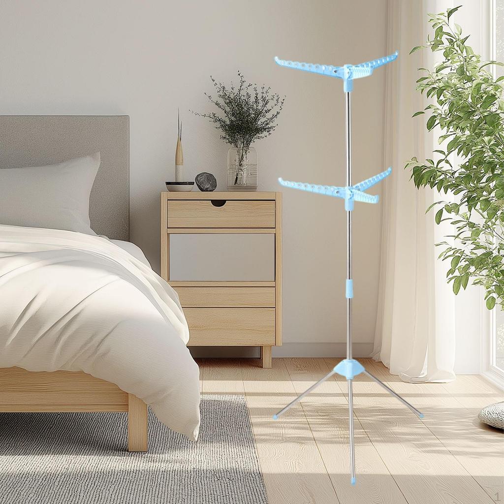 Tripod Clothes Drying Rack Foldable Laundry Portable Towel Rack, Garment Storage Hanger