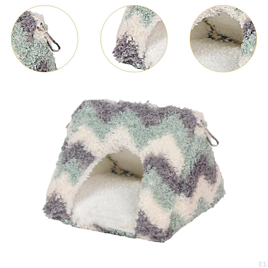 Bird Cave Bed Winter Shelter with Detachable Cushion for Budgies and Lovebirds
