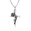 Nordic Vikings Wolf Tooth Pendant Necklace 316L Stainless Steel Hip Hop Rock Fashion Leather Rope Chain Jewelry Gifts