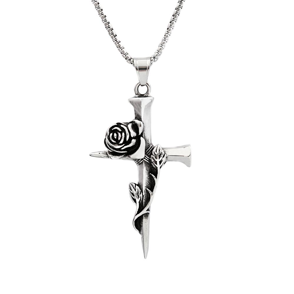 Nordic Vikings Wolf Tooth Pendant Necklace 316L Stainless Steel Hip Hop Rock Fashion Leather Rope Chain Jewelry Gifts