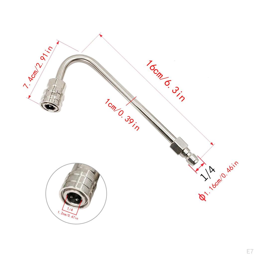 Pressure Washer Gutter Rod Angled Extension Stick Curved Multifunctional Cleaner Attachment for