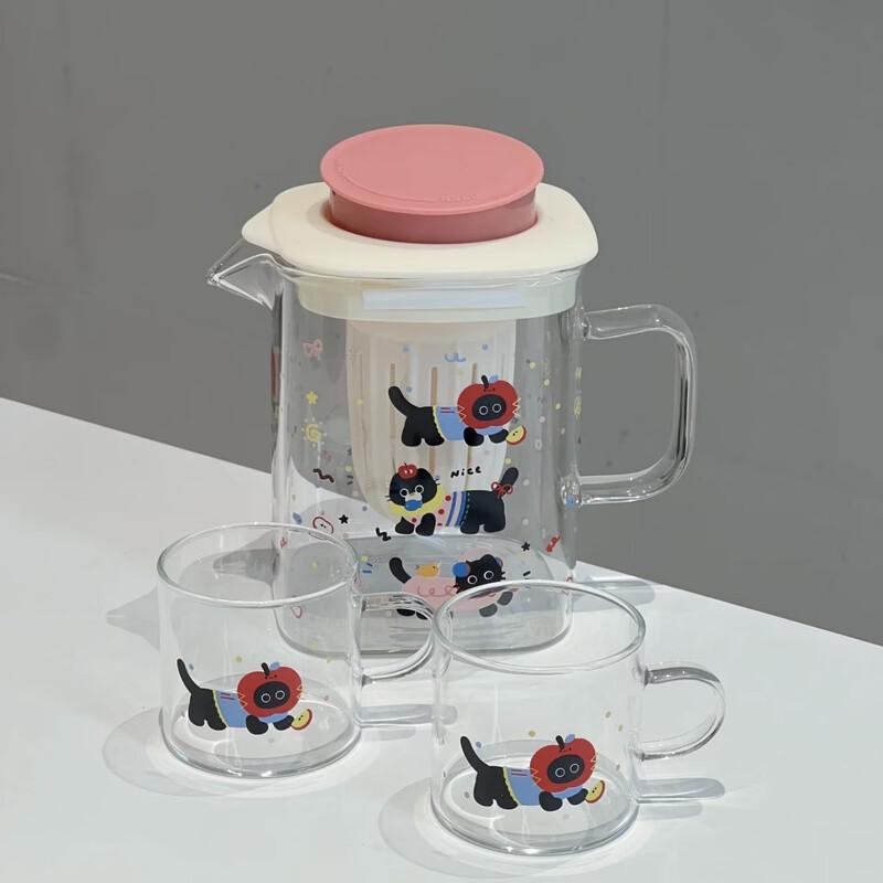 Shangqi Pink Hello Kitty 800ml Glass Tea Infuser Pot