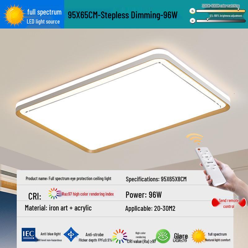 2025 LED Eye-Protecting Full Spectrum Ceiling Light for Bedroom and Living Room - Modern and Simple Design