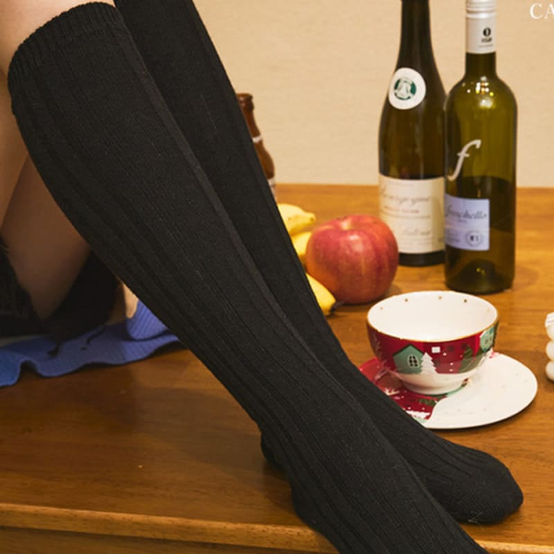 Biarritz Socks Jenny Cashmere Wool Knee-High Socks 8 Colors