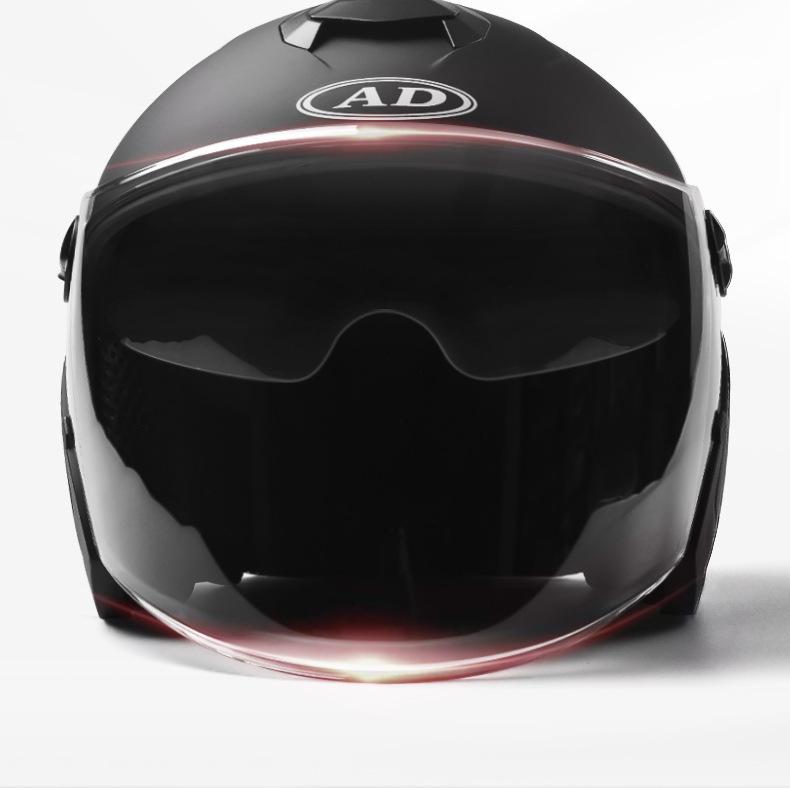 AD Unisex Electric Motorcycle Helmet - Winter Warmth, All-Season Safety, 3C Certified Half Helmet for Scooters