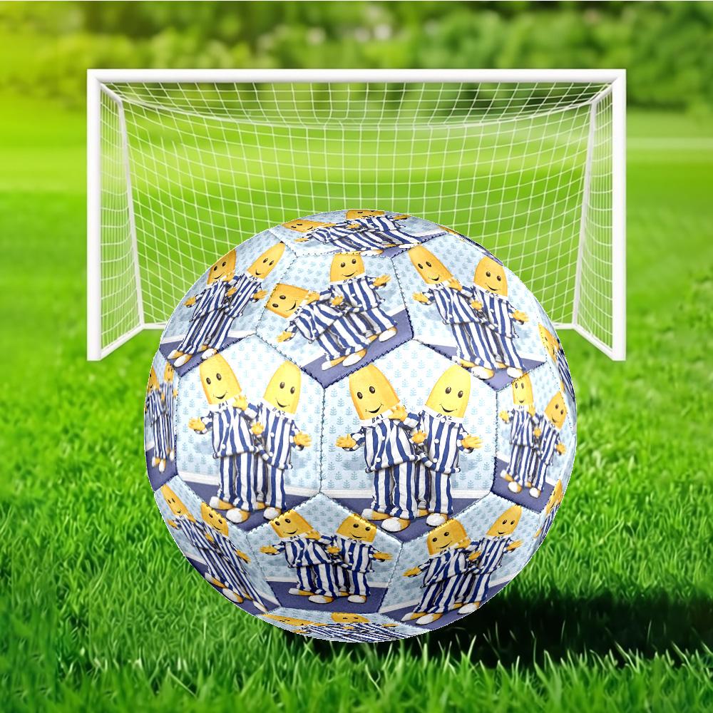 Bananas In Pyjamas Classic Soccer Ball Size 5 Soccer Ball, Machine-stitched, Durable, Suitable for Training and Matches Fan Gift