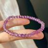 Retro Natural High-Quality Amethyst Cut Square Bracelet Women'S Fashion Niche Design Bracelet