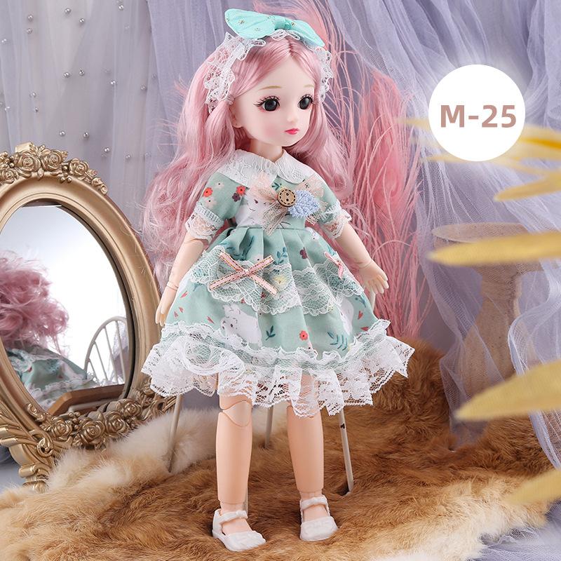 12 Inch 30 CM Bjd Anime Doll With Clothes Kids Girls 4 To 16 Years Dollhouse Accessories Skirt Hat Headdress Dress Up DIY Toys