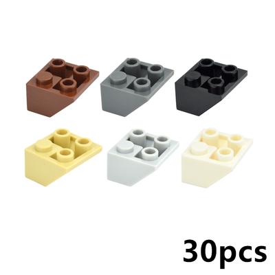 Non-Toxic 30Pcs Moc Bricks 3676 Slope Inverted 45° 2X2 For Building Blocks Parts Diy Bricks Bulk Model Educational High-Tech Parts Toys