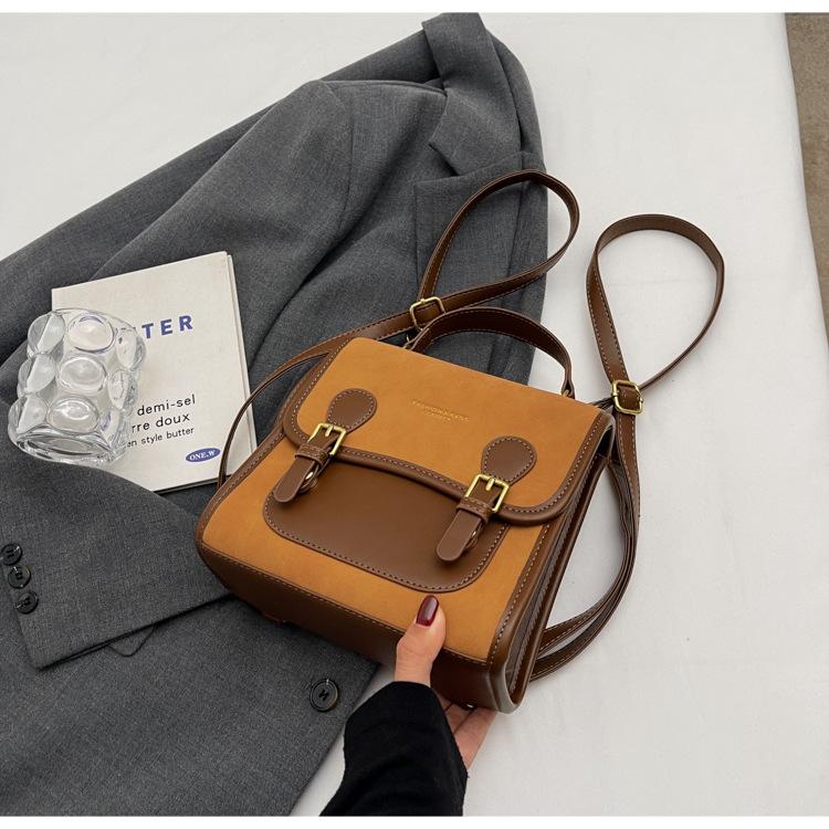 

Contrast color backpack New student schoolbag Travel commuter hand carry small backpack